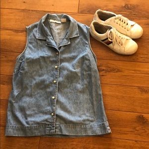 Vintage Cherokee denim vest tank top
